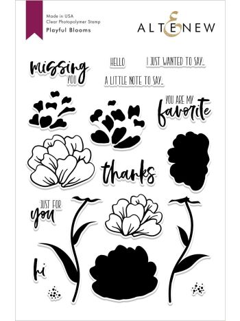 Altenew - Playful Blooms - Clear Stamp 6x8