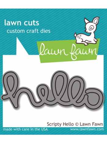 craft dies lawn fawn Scripty Hello für scrapbook & cardmaking