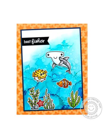 Sunny Studio - Best Fishes - Clear Stamps 4x6