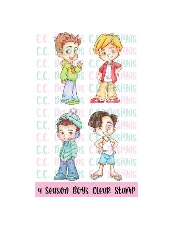 C.C. Designs - 4 Seasons Boys - Clear Stamp Set 4x6