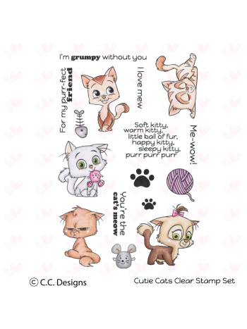 C.C. Designs - Cutie Cats - Clear Stamp 4x6
