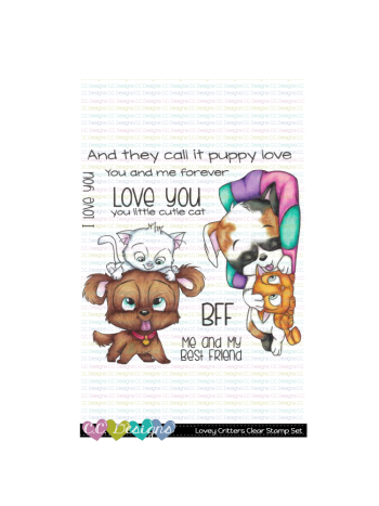 C.C. Designs - Lovey Critters - Clear Stamp 4x4