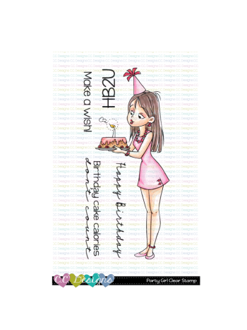 C.C. Designs - Party Girl -  Clear Stamp 3x4