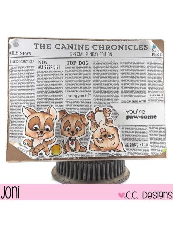 C.C. Designs - Puppy Power - Clear Stamp 4x6