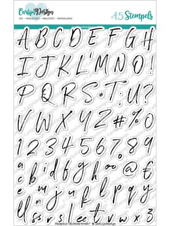 CarlijnDesign - Brush Alphabet - Clear Stamp Set 6x8