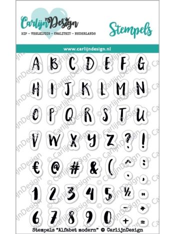 CarlijnDesign - Modern Alphabet - Clear Stamp Set 3x4