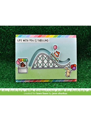 Lawn Fawn - Coaster Critters Slide On Over Add-On - Stanzen