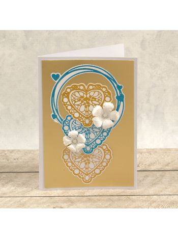 Couture Creations - Cut, Foil & Emboss Die - Nesting Lace Heart