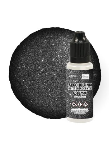 Couture Creations - Alcohol Ink - Glitter Accents - Onyx 12ml