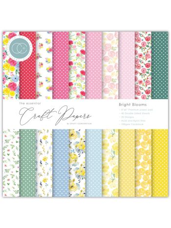Craft Consortium - Essential Craft Papers 6x6 Inch Paper Pad Bright Blooms