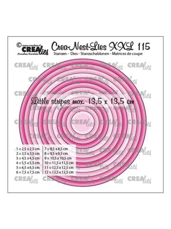  Crealies - Crea-Nest-Lies XXL Stanzschablonen 115 Circles with little stripes