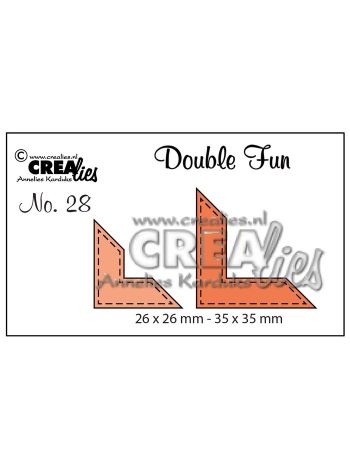 Crealies - Double fun Stanzschablone No.28 Corners with stitchline