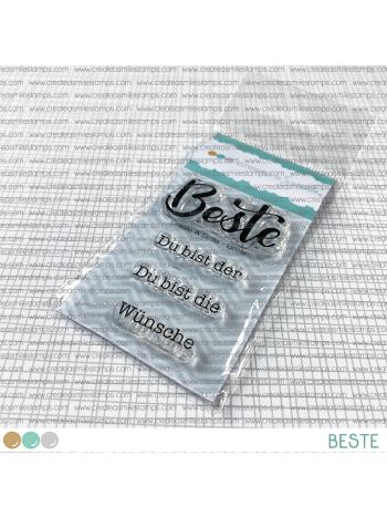 Create A Smile - Beste - Clear Stamps 2x3