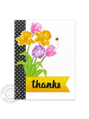 Sunny Studio - Daffodil Dreams - Clear Stamps 4x6