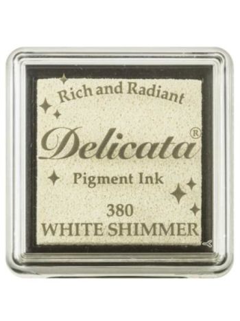Delicata Pigment Mini Ink Pad White Shimmer
