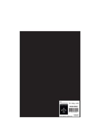 Florence - Papier DIN A5 smooth 300gsm Schwarz 1 Seite