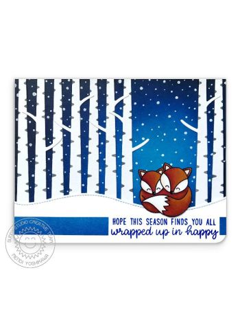 Sunny Studio - Foxy Christmas - Clear Stamps 4x6
