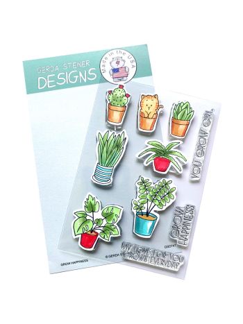 Gerda Steiner Designs - Grow Happiness - Clear Stamps 4x6