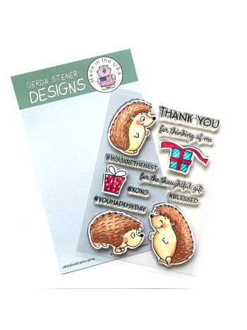 Gerda Steiner Designs - Hedgehog with Gifts - Clear Stamps 4x6