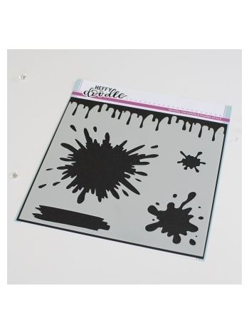 Heffy Doodle - Messy Desk - Schablone 6x6