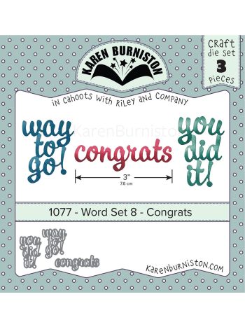 Karen Burniston - Word Set 8 - Congrats