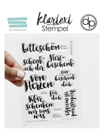 Klartext-Stempel - Bitteschön - Clear Stamp Set 4x6