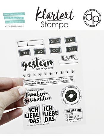 Klartext-Stempel - Gestern - Clear Stamp Set 4x6