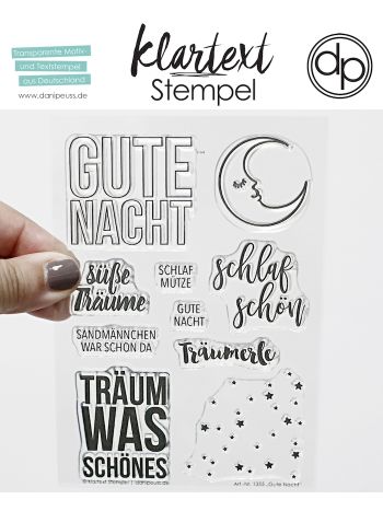 Klartext-Stempel - Gute Nacht - Clear Stamp Set 4x6