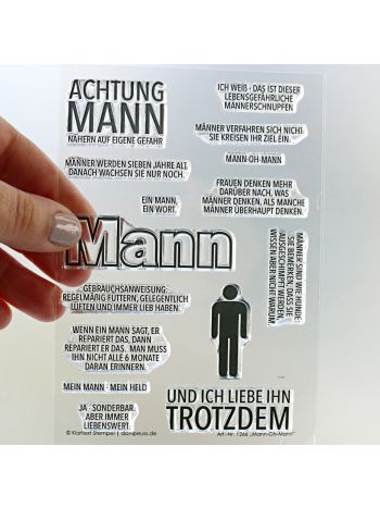 Klartext-Stempel - Mann-Oh-Mann - Clear Stamp Set 4x6