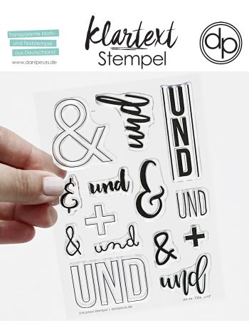 Klartext-Stempel - Und - Clear Stamp Set 4x6