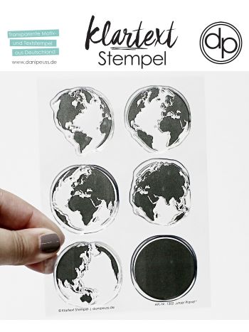 Klartext-Stempel - Unser Planet - Clear Stamp Set 4x6