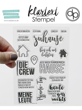 Klartext-Stempel - Zuhause - Clear Stamp Set 4x6