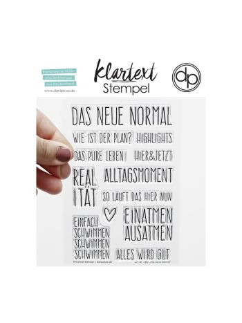 Klartext-Stempel - Das neue Normal - Clear Stamp Set 4x6