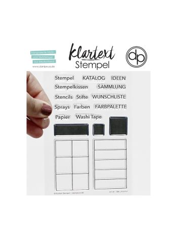 Klartext-Stempel - Inventur - Clear Stamp Set 4x6