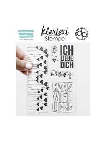Klartext-Stempel - Zum Valentistag - Clear Stamp Set 4x6