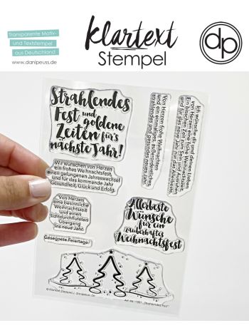 Klartext - Strahlendes Fest - Clear Stamp Set 4x6