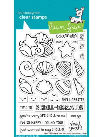 Lawn Fawn - How you bean? Seashell add-on - Clear Stamp 4x6