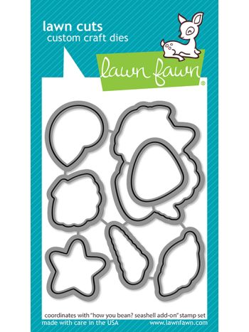 Lawn Fawn - how you bean? seashell add-on - Stanzschablonen