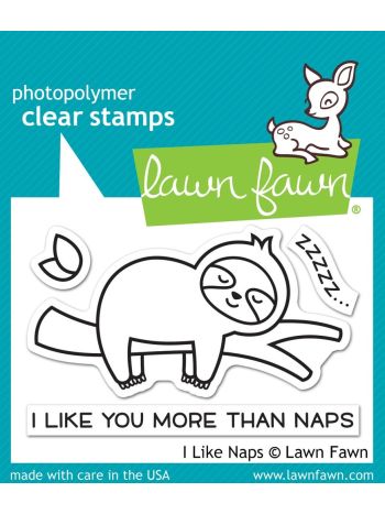Lawn Fawn - I Like Naps - Clear Stamps 2x3