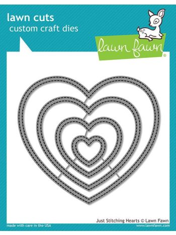 Lawn Fawn - just stitching hearts - Stanzen