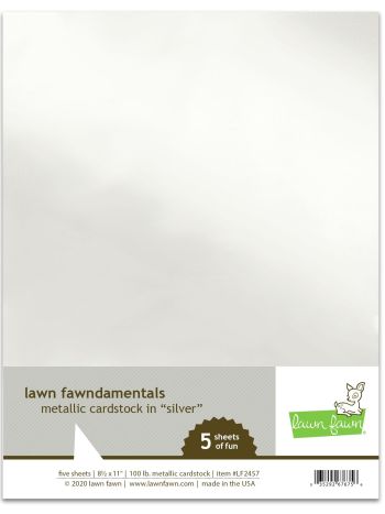 Lawn Fawn - Lawn Fawndamentals - Metallic Cardstock Silver