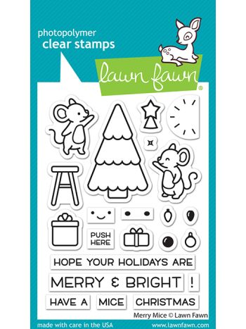 Lawn Fawn - Merry Mice - Clear Stamp 3x4