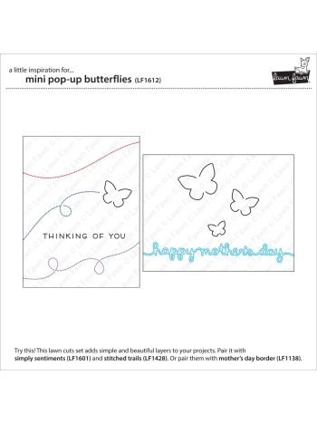 Lawn Fawn - Mini Pop-Up Butterflies - Stanze
