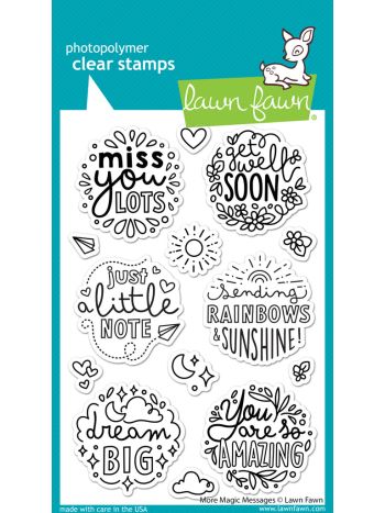 Lawn Fawn - More Magic Messages - Clear Stamp Set 4x6 bastel-traum.ch