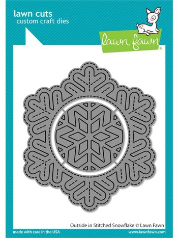 Lawn Fawn - Outside In Stitched snowflake - Stand Alone Stanze