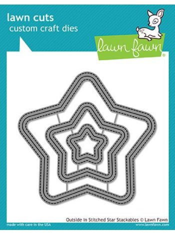 Lawn Fawn - Outside in Stitched Star Stackables - Stanze
