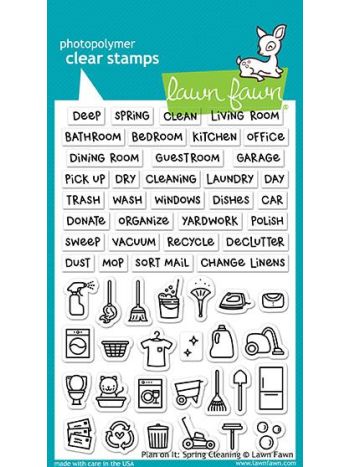 Lawn Fawn - Plan On It: Spring Cleaning - Clear Stamps 4x6