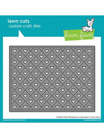 Lawn Fawn - Quilted Heart Backgdrop: Landscape - Stand Alone Stanzen