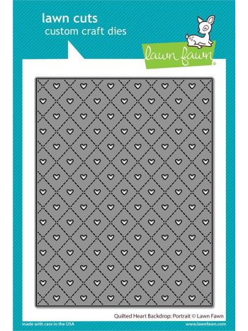 Lawn Fawn - Quilted Heart Backgdrop: Portrait - Stand Alone Stanzen