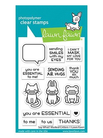 Lawn Fawn - Say What? Masked Critters - Stempel Set 3x4